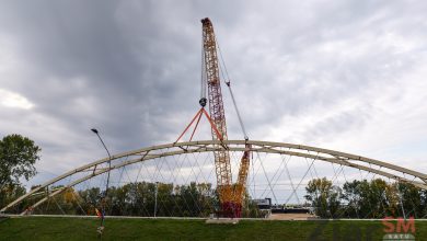poziționare tablier pasarelă
