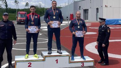 Pompierii Satu Mare pe podium la o competiție sportivă